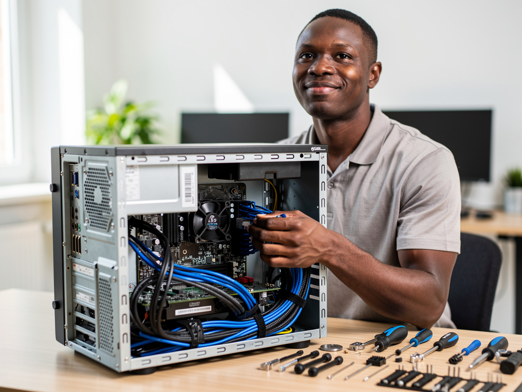 IT professional supporting business technology